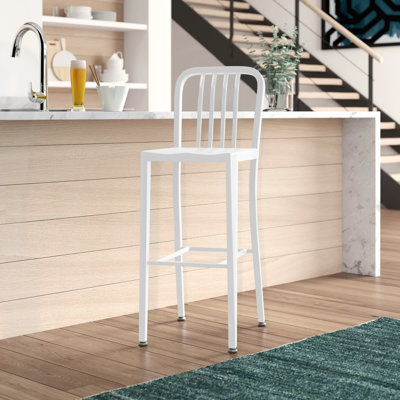 Carouthers 24" Commercial Grade Metal Counter Height Stool with Footrest by Flash Furniture