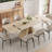 63" to 95" Extendable Sintered Stone Dining Table for 4-10, Black Matte Sintered Stone Table top, Black Steel Legs-1134799307