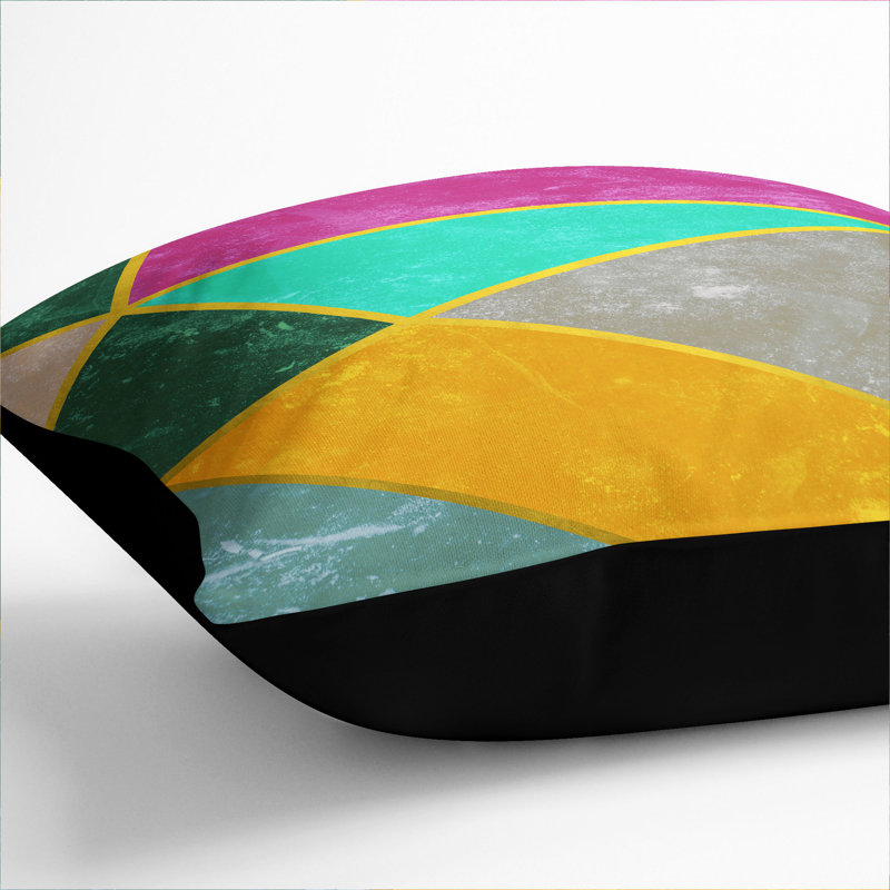 Square Cushion, Black, 40cm H x 40cm W x 15cm D