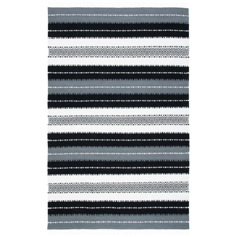 Sherlene Flat Weave Performance Striped Rug, Rectangle 6' x 9'