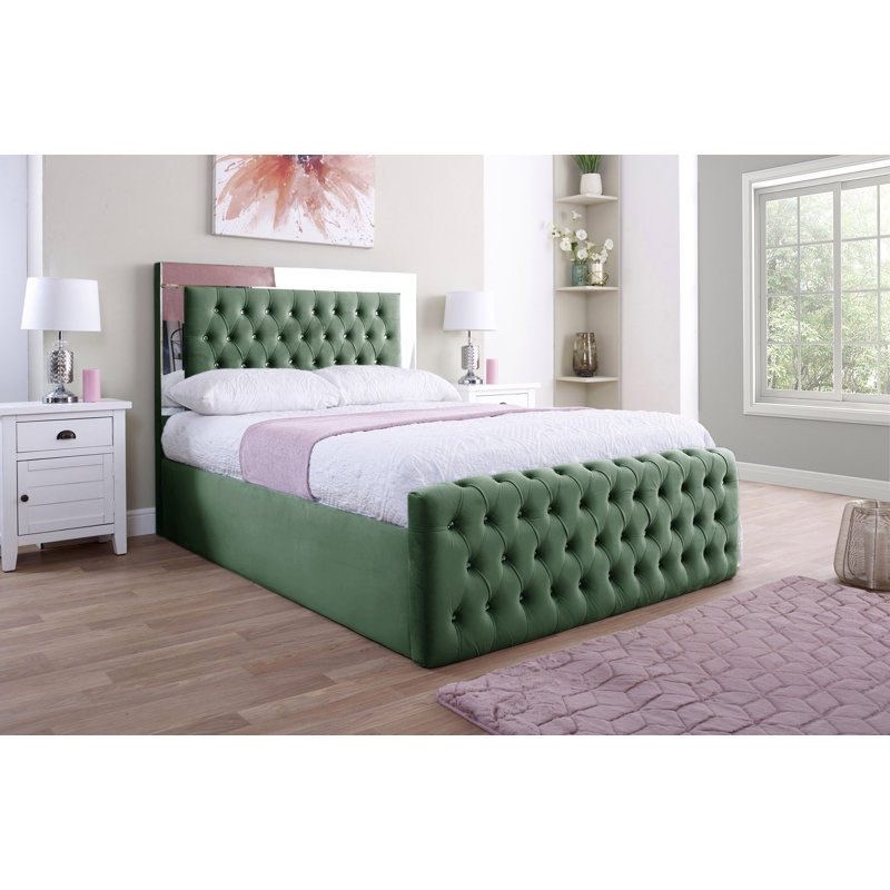 Adrionna Upholstered Bed, Duck Egg, Kingsize (5')