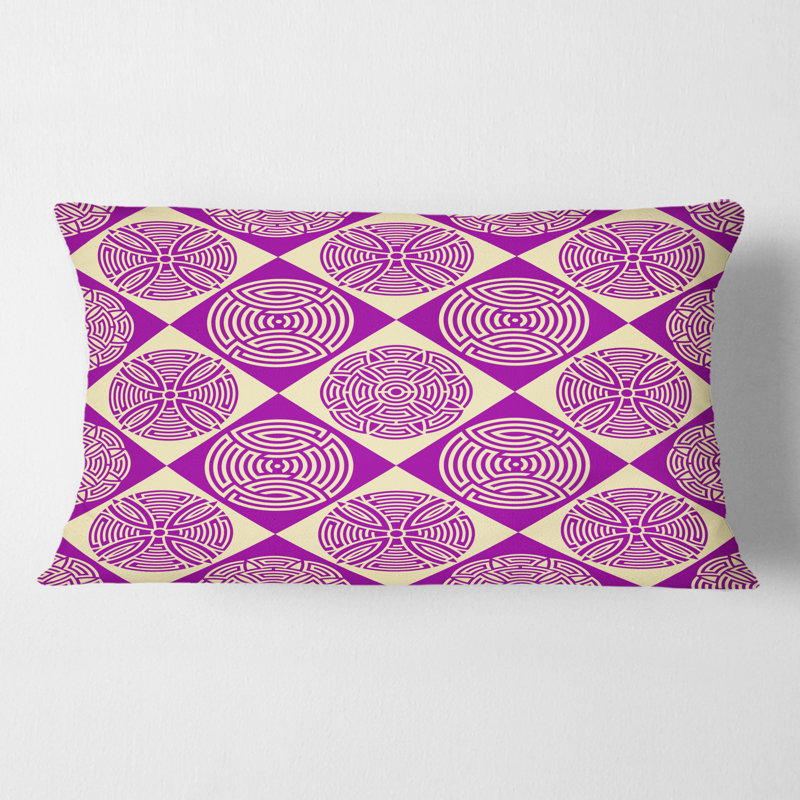 Retro Abstract Pattern Design I - Mid-Century Modern Printed Throw Pillow