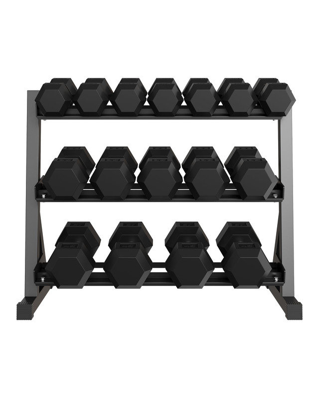 Support à haltères robuste à 3 niveaux - capacité de 1000 lb, peu encombrant