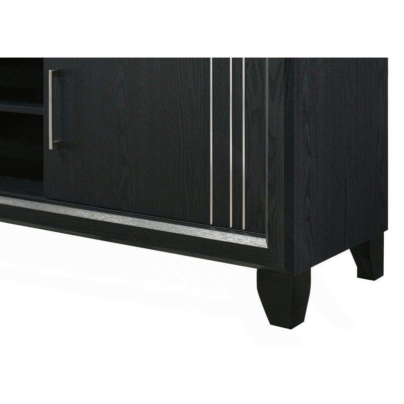 Contemporary 1Pc TV Stand, Media Console, Charcoal