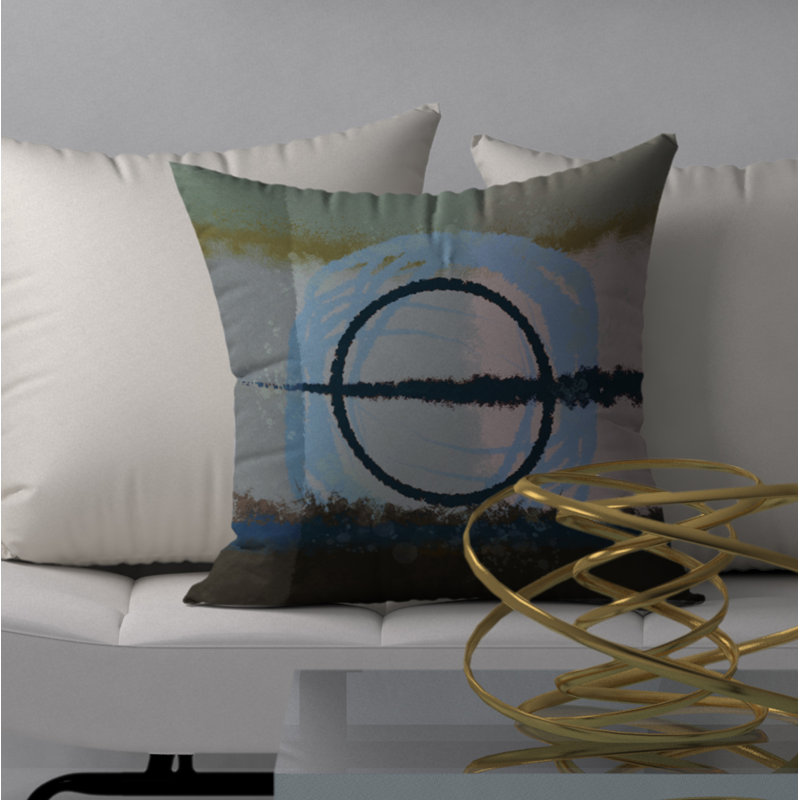Abstract Throw Pillow, 24" H x 24" W