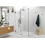 Illume 57 in. x 45.5 in. x 78 in. 90-degree Fully Frameless Wall Hinged Glass Shower Enclosure-1859612350