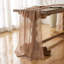 Chemin de table en mousseline couleur chair (3 pièces), 3 mètres, pour une fête bohème ou une décoration intérieure.