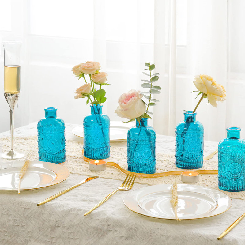 Cezmi Glass Table Vase, Blue