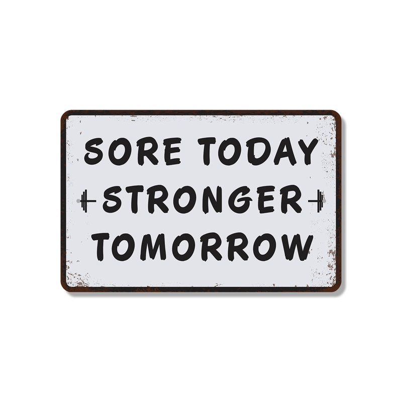 Enseigne en plastique 11 "x 17" Sore Today, H 11 po x l 17 po x P 0,1 po