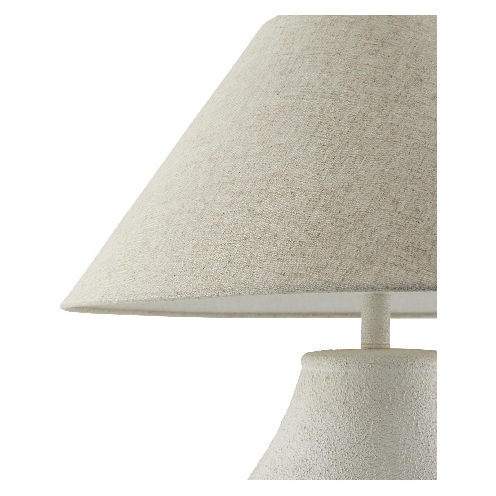 Batavia Ceramic Table Lamp, White, Wheat