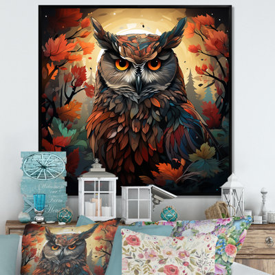Mysterious Owl Forest III - Art mural hibou