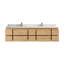 Meuble-lavabo double 84 po avec comptoir en quartz Cadge