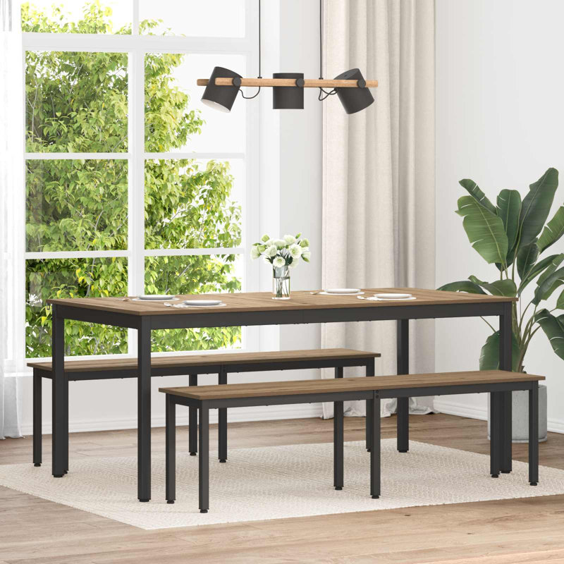 Engineered Wood Bench, Artisan Oak, 45 cm H x 160 cm L x 35 cm D