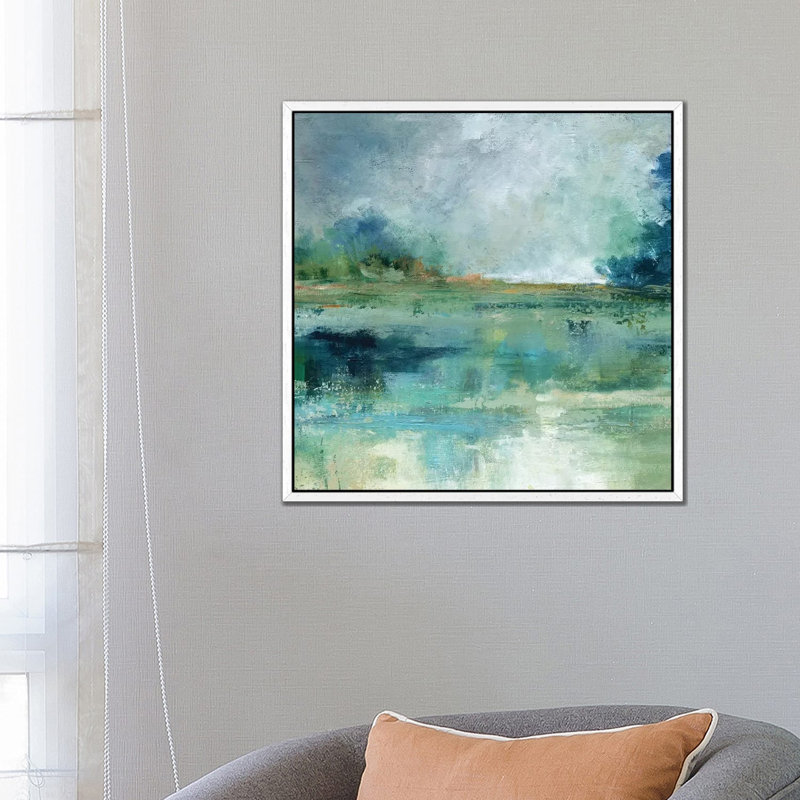 Emerald Isle by Carol Robinson - Painting on Canvas, 66.04 cm H x 66.04 cm W, White Framed
