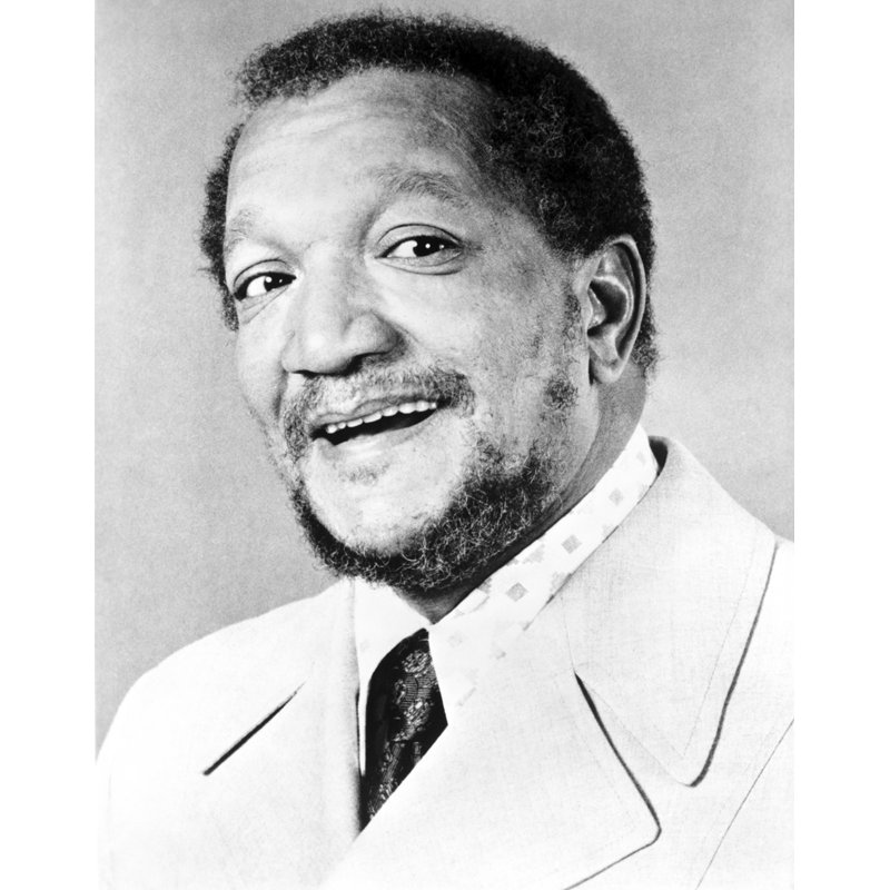 Gros plan sur Redd Foxx - photographie, H 10 po x l 8 po