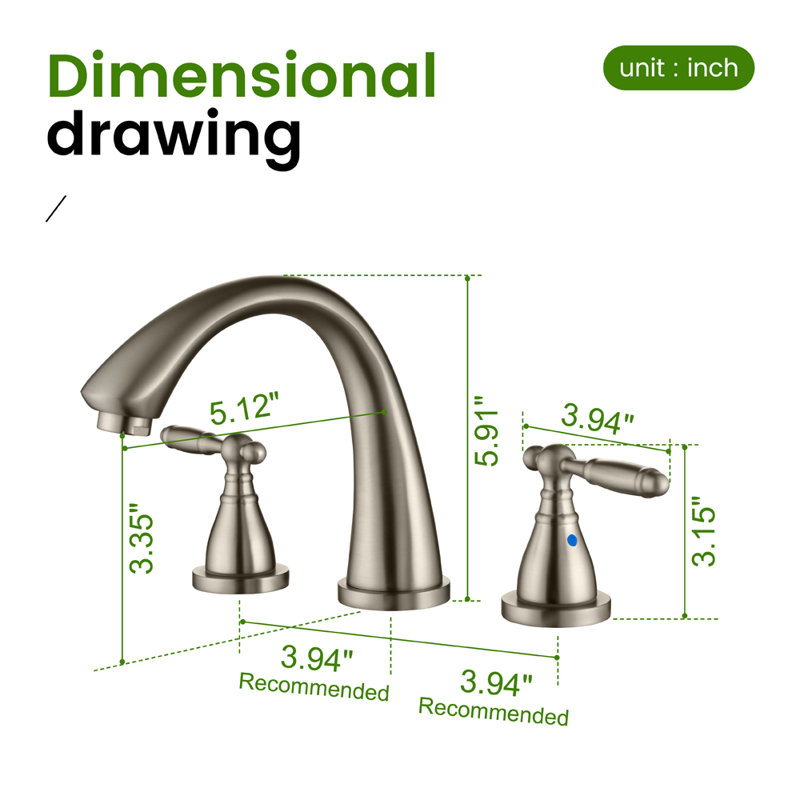 2-handle Bathroom Faucet, Silver