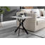 Leonardo Side Table Grey Glass Marble Top Silver Legs-211439482-211439480