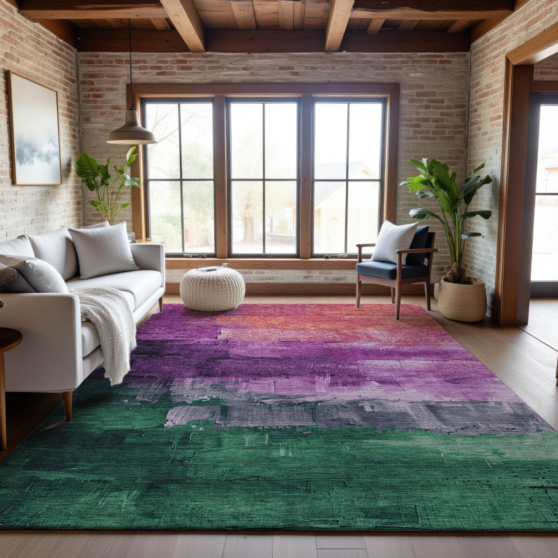 Premium Machine Washable Elize AMF1473 Abstract Rug, Rectangle 8' x 10'