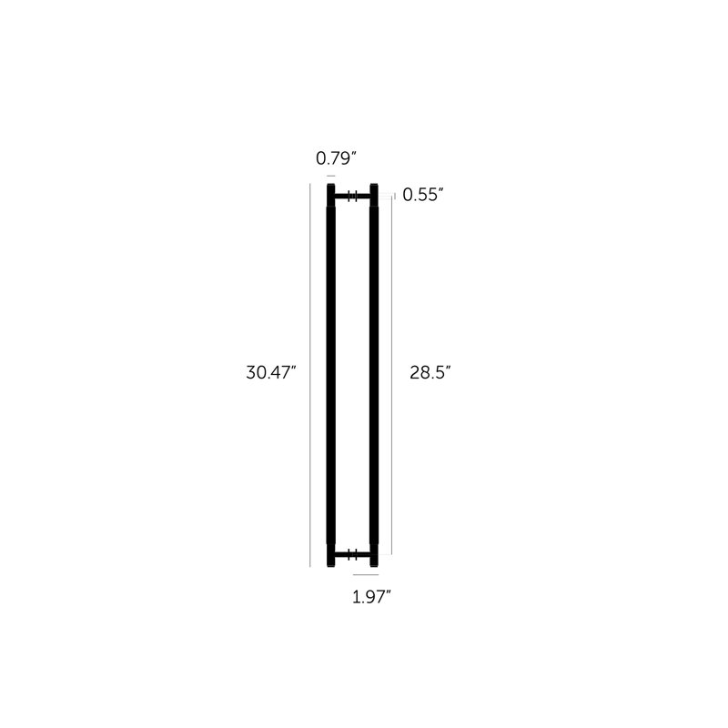 Closet Bar / Double-Sided, Black