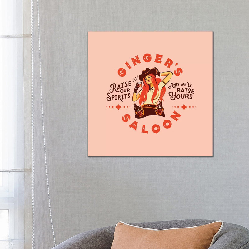 Western Ginger Saloon - Wrapped Canvas Painting, 66.04 cm H x 66.04 cm W