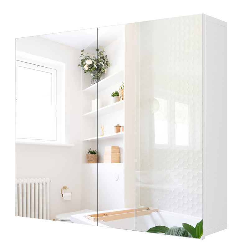 Delvecchio 700mm W 590mm H Surface Frameless Medicine Cabinet Mirror 2 Adjustable