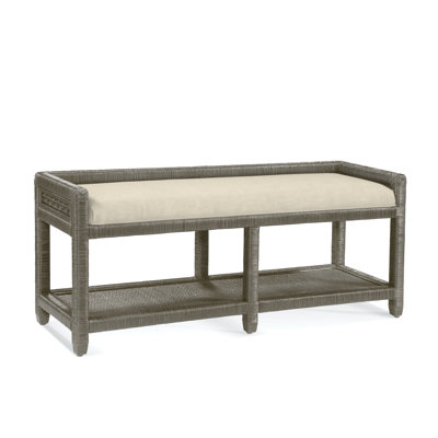 Glinda Wicker Shelves Storage Bench by Birch Lane