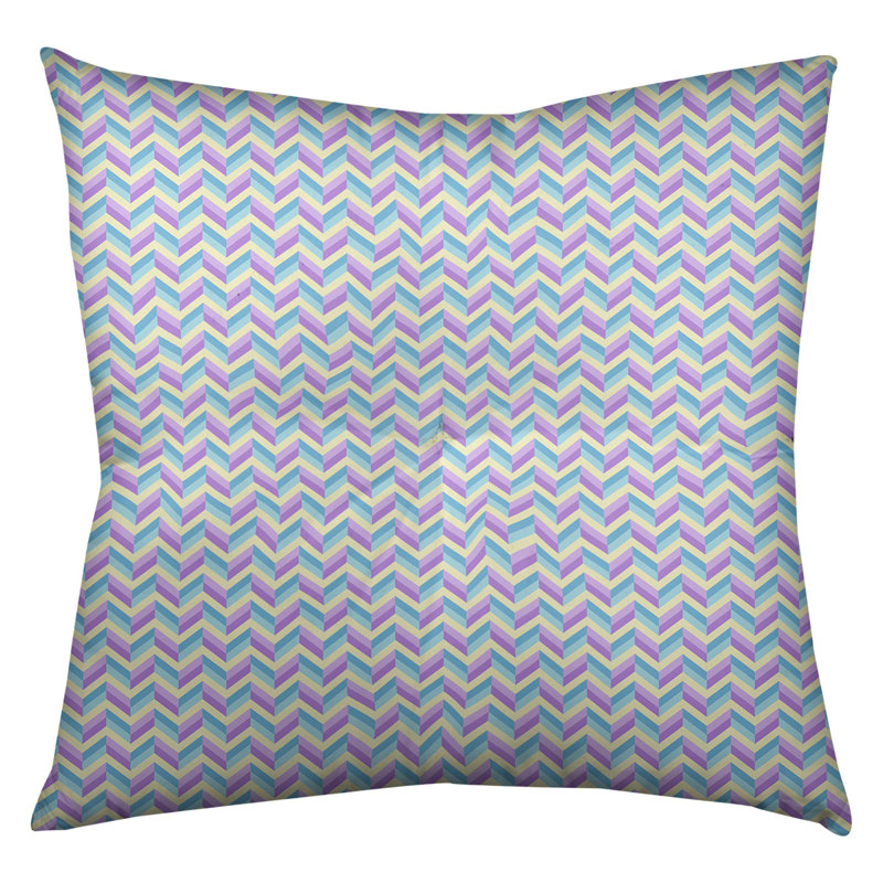 Coussin de sol Katelyn Elizabeth, 26 po x 26 po, Bleu / Mauve