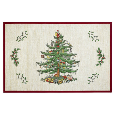 Spode® Christmas Tree Plush Rug