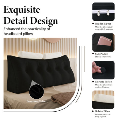 Coussin de lecture de tête de lit avec siège
