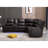 Vardie 3-Piece Breathable Leather Power Reclining Sectional, Home Theater Couch with Storage, Cup Holder & LED-100537876