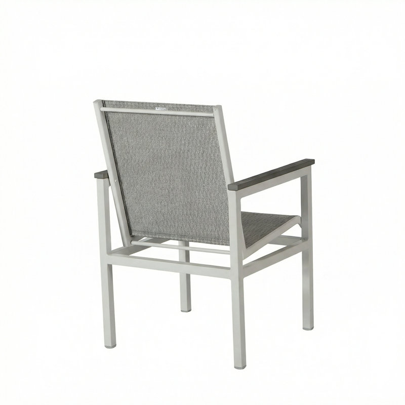 Windward Outdoor Sonata Arm Chair, Dupione Aquamarine Sling/River White