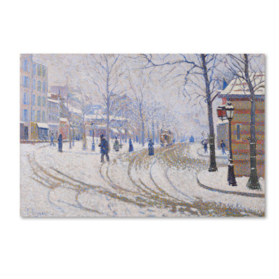 « snow boulevard de clichy paris » par impression sur toile tendue Paul Signac