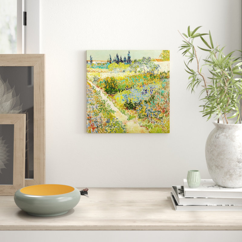 The Garden At Arles by Vincent Van Gogh - Painting on Canvas, 45.72 cm H x 45.72 cm W x 1.91 cm D, No Frame