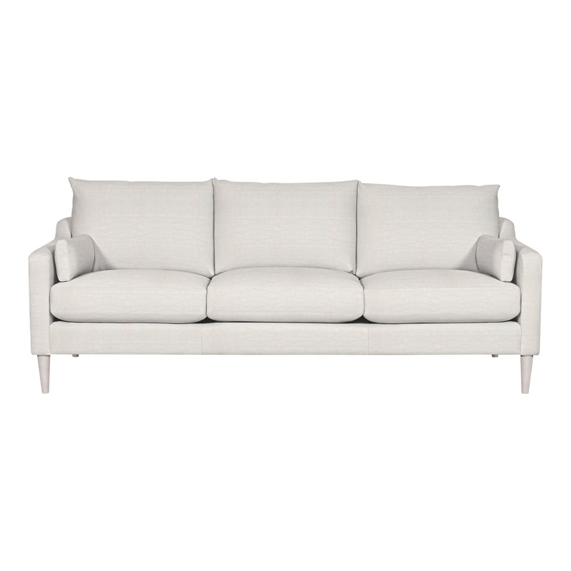 Canapé Thea, Gris colombe, 100% polyester parchemin Nadia
