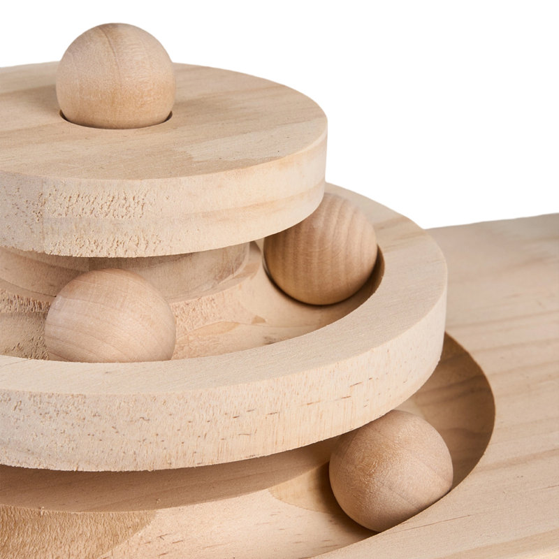 Sisal Ball Solid Wood Cat Scratcher Tree Cat Ball Toy