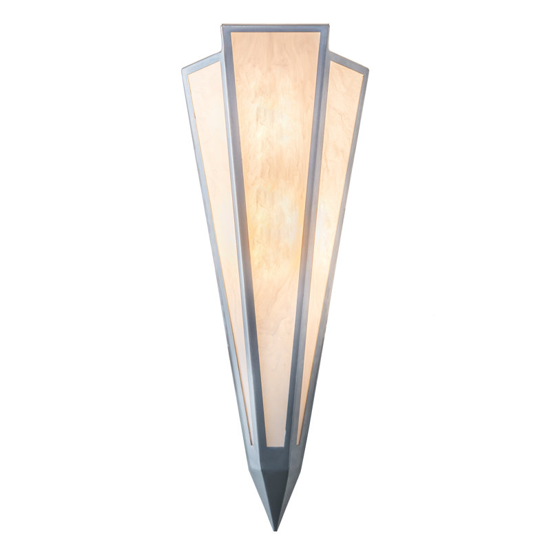 Brum 2-Light V-Shaped Chrome and Black Wall Sconce