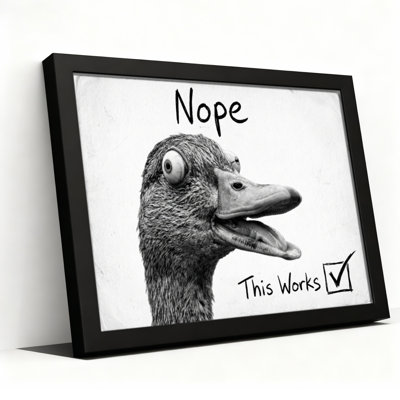 «Duck Nope This Works», ensemble de 1 reproduction d'art sur toile tendue