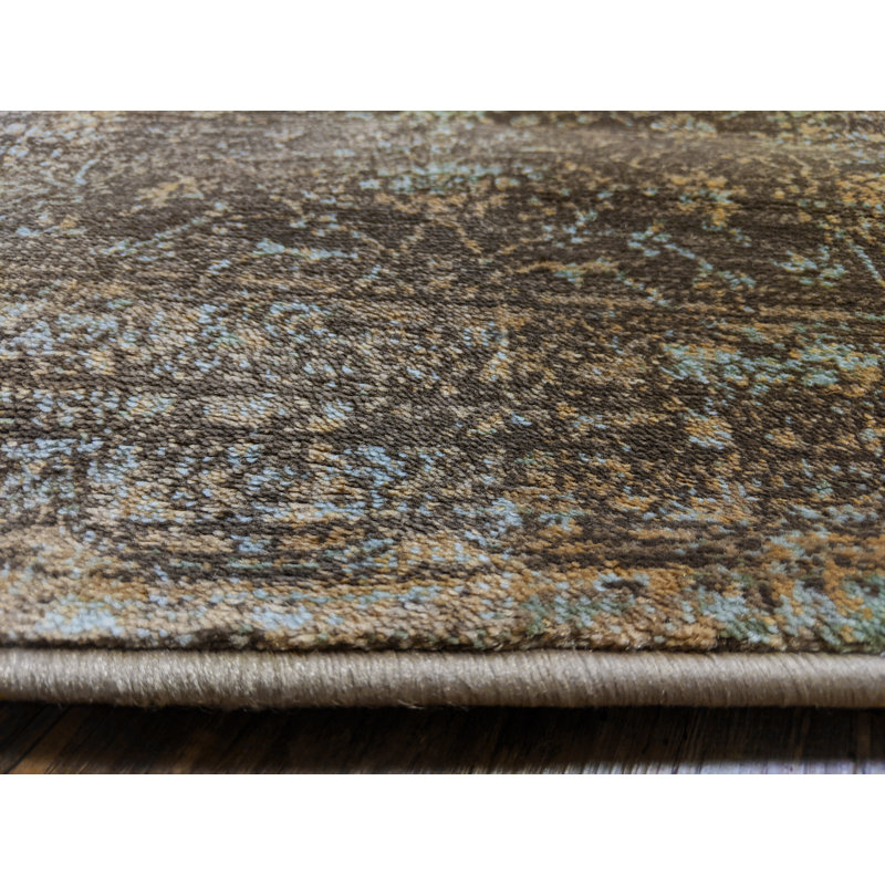 Tapis oriental brun Zullo, Rectangle 5 pi 3 po x 7 pi 3 po