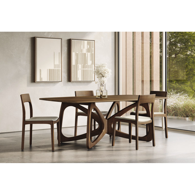 Butterfly Dining - Wood, 30"H x 84"L x 48"W, Natural Walnut