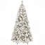 Arbre de Noël enneigé 6 pi avec 350 lumières DEL, 752 pointes, PVC enneigé et branches à aiguille dure, conception à charnières pour une installation facile, support en métal robuste, arbre de Noël complet et réaliste-815260247-815260240
