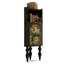 Armoire de coin noire en bois massif