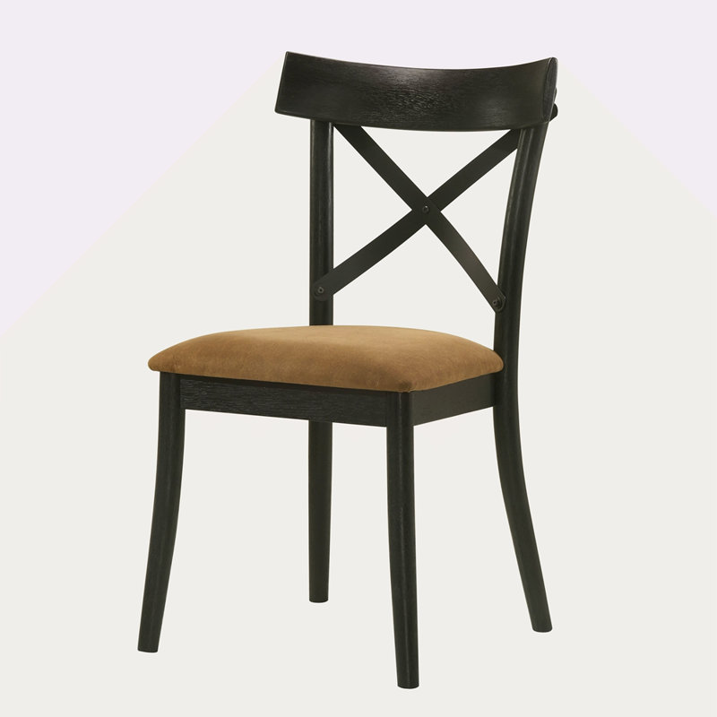 Chaise d'appoint brune et noire (ensemble de 2)