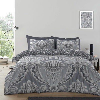 Floral Pattern Duvet Cover Set with Matching Pillowcases - Soft Polycotton Bedding - Single Double King Easy Care Modern UK Bedrooms