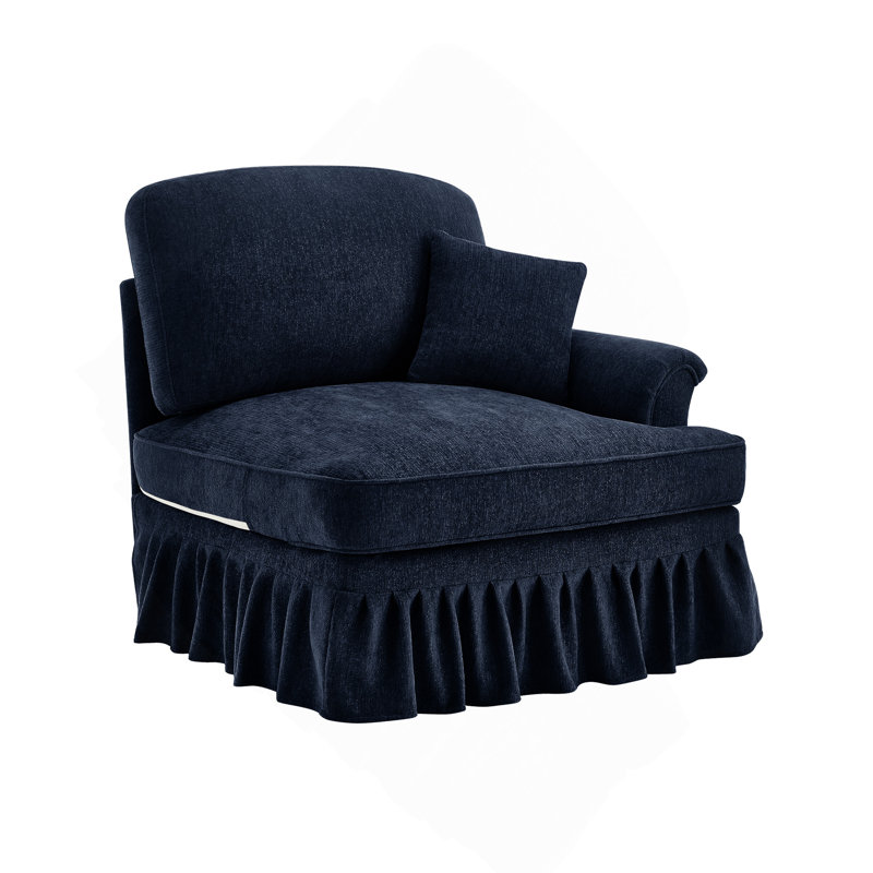 Canapé RSF en chenille avec 1 coussin bleu
