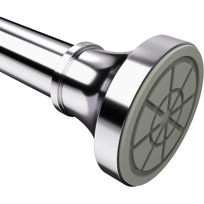 Tringle de rideau de douche, tringle à tension réglable de 31 à 80 pouces, acier inoxydable résistant à la rouille de 1 pouce de diamètre, tringle à ressort sans perçage, argent