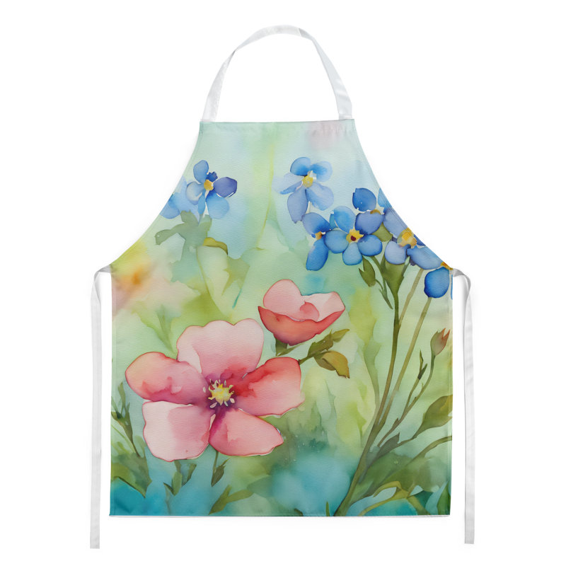 Iris du Tennessee en tablier aquarelle, Rose Alaska Forget-me-nots