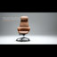 Fauteuil de direction en cuir véritable à haut dossier, accoudoirs larges et hauteurs pivotantes à hauteur réglable (blanc)-1096493064
