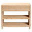 Console tressée en rotin naturel avec tiroirs et tablettes - Armoire de rangement de style bord de mer pour vestibule