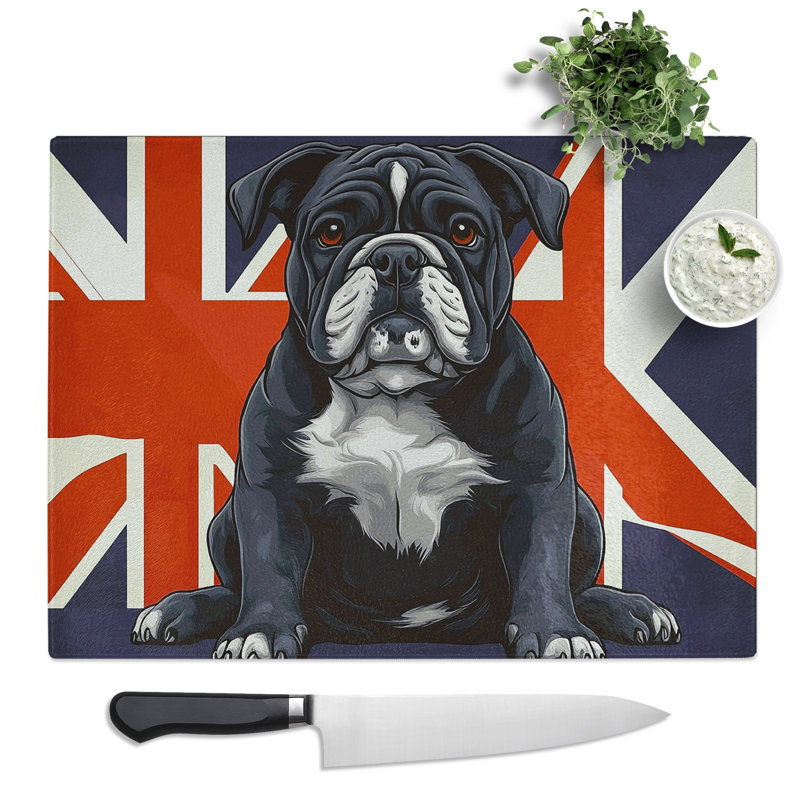 British Bulldog Vol.1  Glass Chopping Board