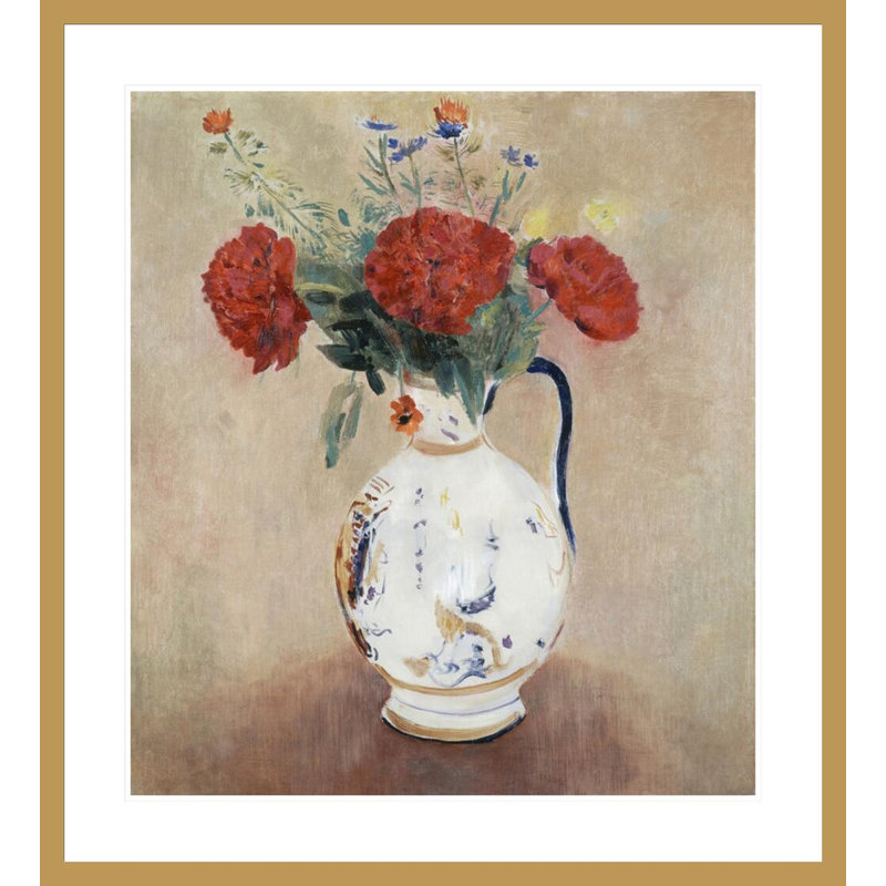 Pivoines par Odilon Redon, H 36,85 po x l 33,5 po